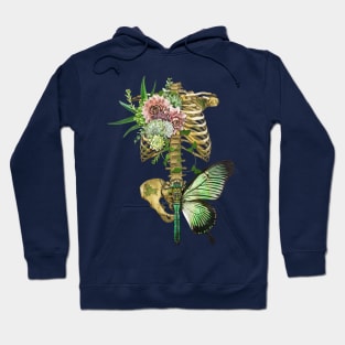 Floral Body bones anatomy Hoodie